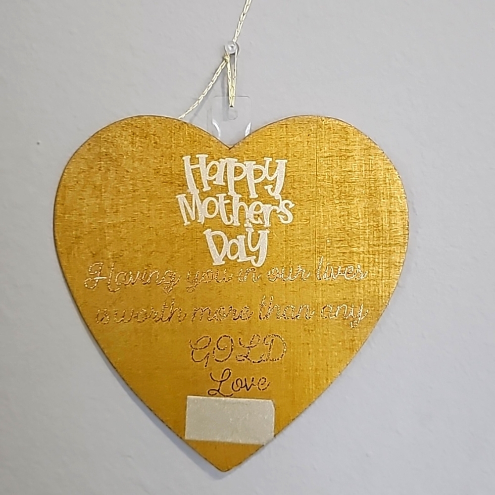Wooden Mother's  Day  heart